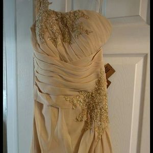 Champagne colored formal dress